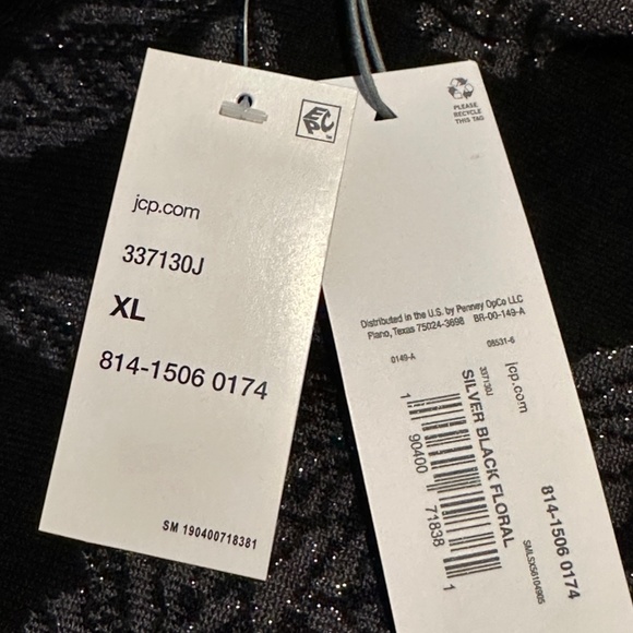 Liz Claiborne Women's Crew Neck Elbow Sleeve Floral Pullover Sweater NWT XL - Picture 3 of 7